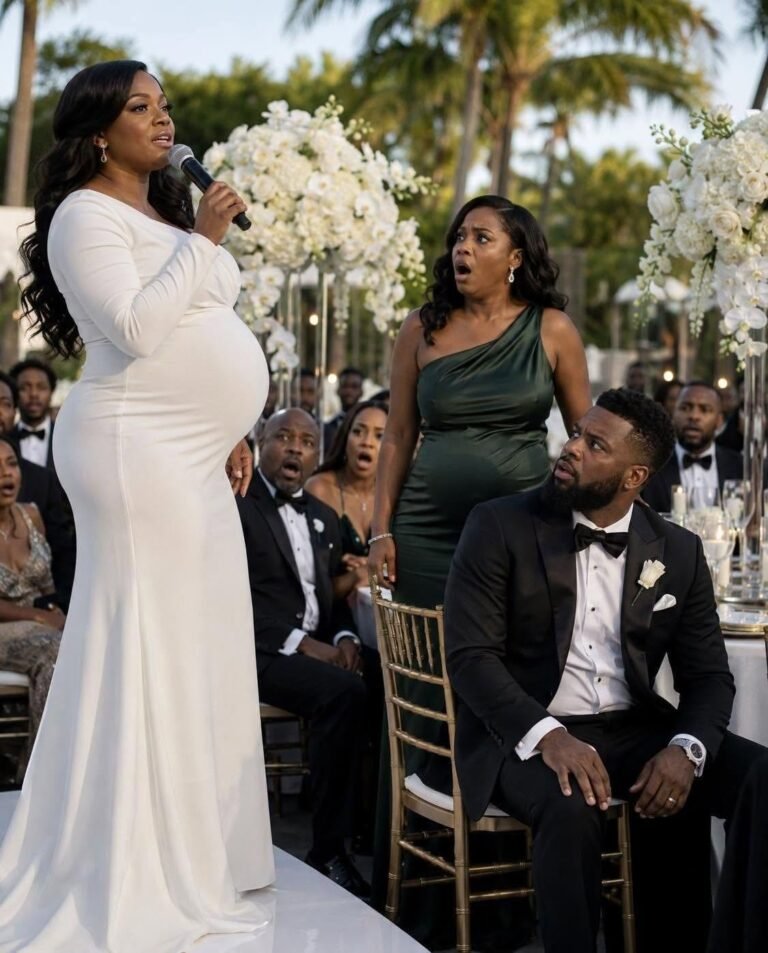 My sister became pregnant with my husband’s child. Then she revealed it through a microphone in front of three hundred guests, right in the middle of my tenth wedding anniversary celebration. She grabbed the microphone from the DJ. “I’m pregnant with Eric’s baby,” Natalie said. Then she smiled. She smiled straight at me. My mother dropped her wine glass. It shattered across the marble floor. My father clutched the edge of the table like the earth had suddenly shifted under his feet. I didn’t move. I didn’t scream. I didn’t cry. Because at a table near the back sat a man in a gray suit Natalie had never seen before. And I had spent four months waiting for this exact moment. I’m thirty-eight years old. I served in the military before retiring, and some habits never leave your body. The most important one is this: never enter a battle until you know every bullet is loaded. I