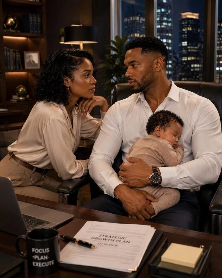 walked into my boss’s office expecting to be fired for bringing my daughter to work, but instead I found the coldest billionaire in Chicago asleep with my little girl