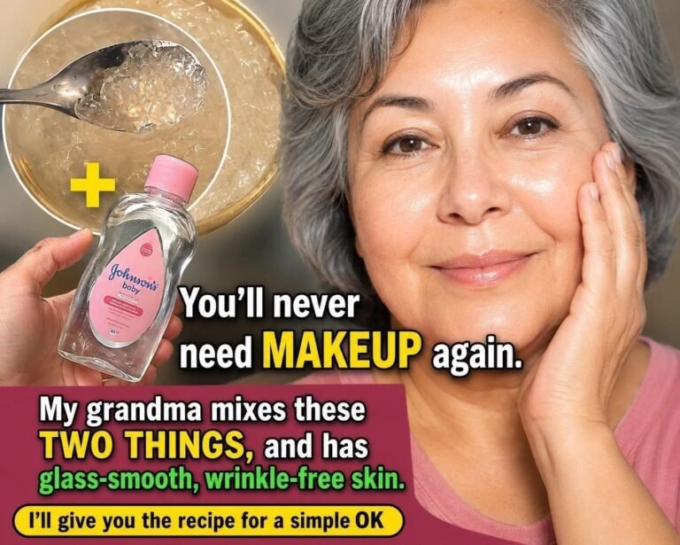 My grandma mixes these 2 ingredients every night… Her skin still looks 30.