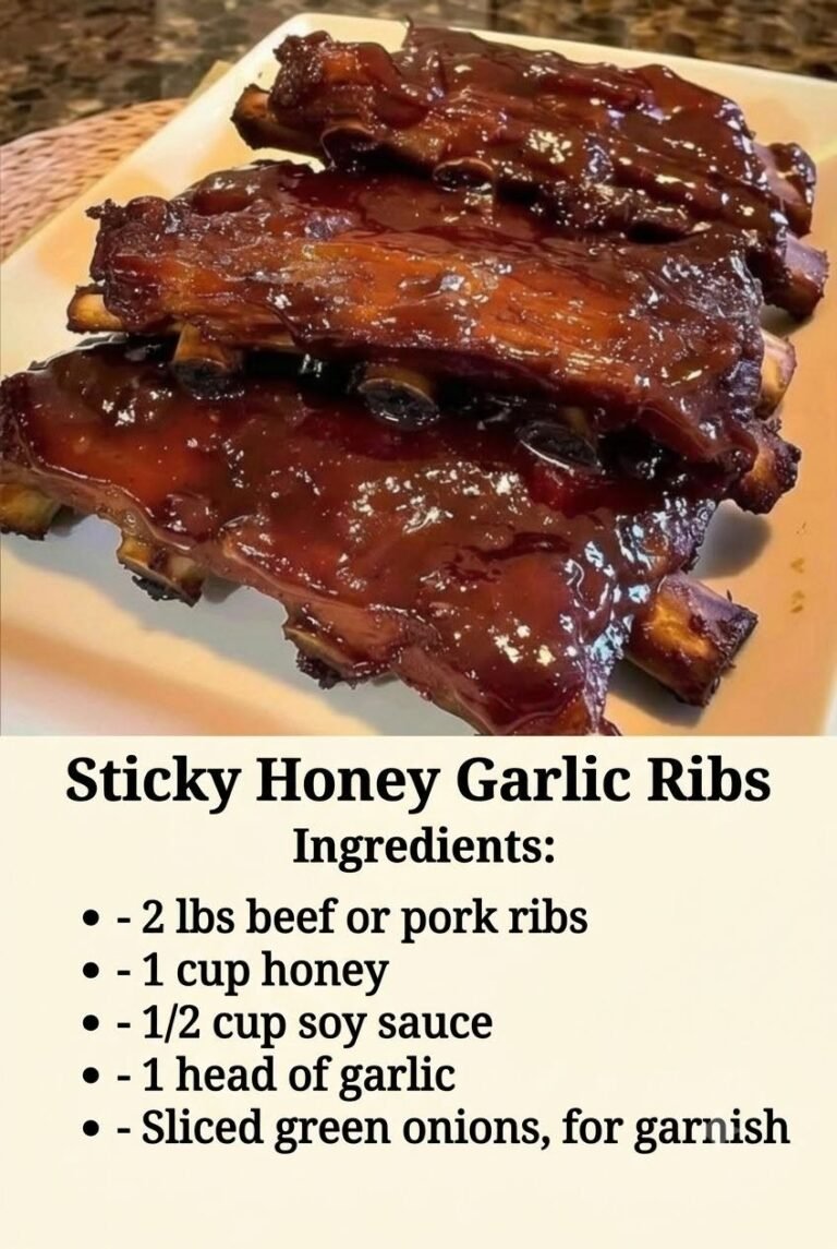 Sticky Honey Garlic Ribs 