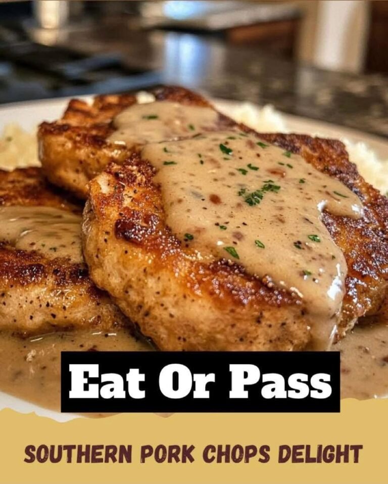 Crispy, golden-brown fried pork chops smothered in a rich and creamy bacon gravy—pure Southern comfort food!