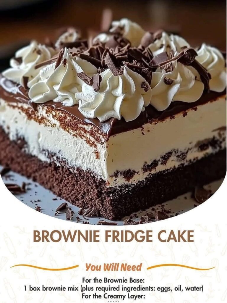 brownie fridge cake