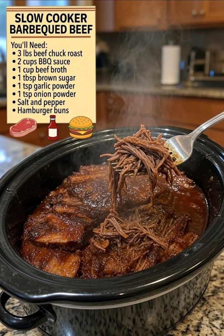 Slow Cooker Barbequed Beef