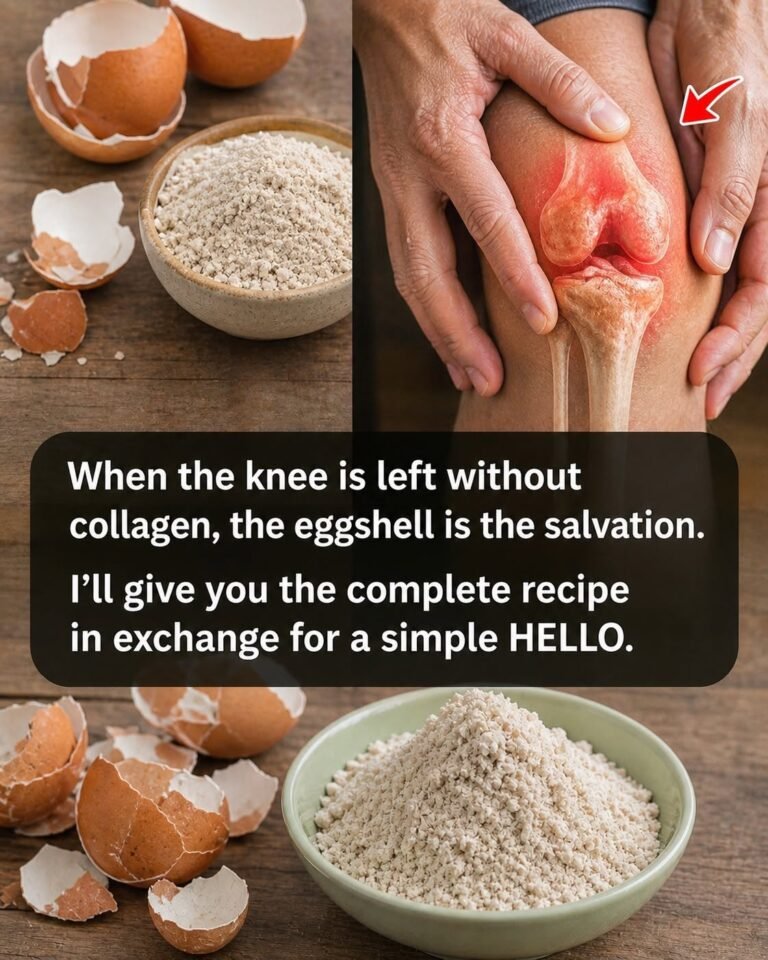 When your knee loses collagen, eggshells are a lifesaver. Recipe in the first comment.