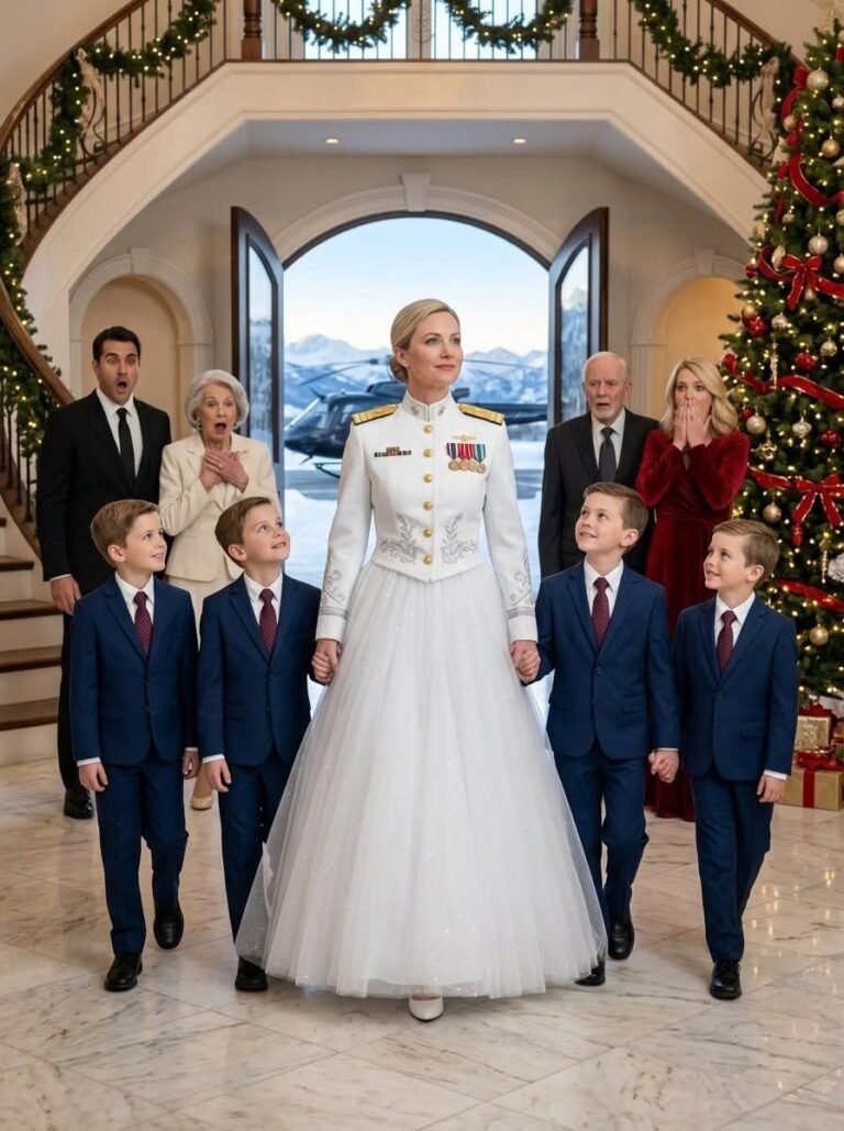 My ex-husband called my pregnancy a lie, walked away, and spent eight years pretending I had invented a child to keep him. So when he invited me to his family’s Christmas dinner, I accepted. He expected me to come alone. But when four little boys crossed that snowy field beside me, he finally saw the truth pride had kept him from asking.