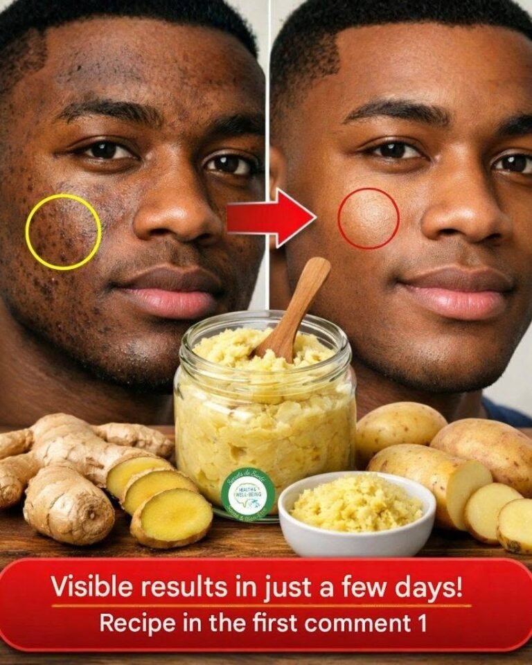 Incredible! In just 20 minutes, it erased blemishes and imperfections from the face with potato and ginger.