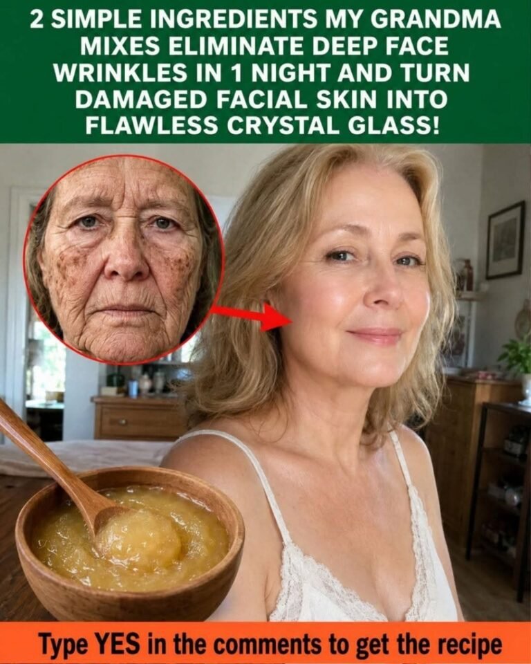 Deep Face Wrinkles and Damaged Facial Skin Look Glass-Smooth After This Kitchen Night Ritual