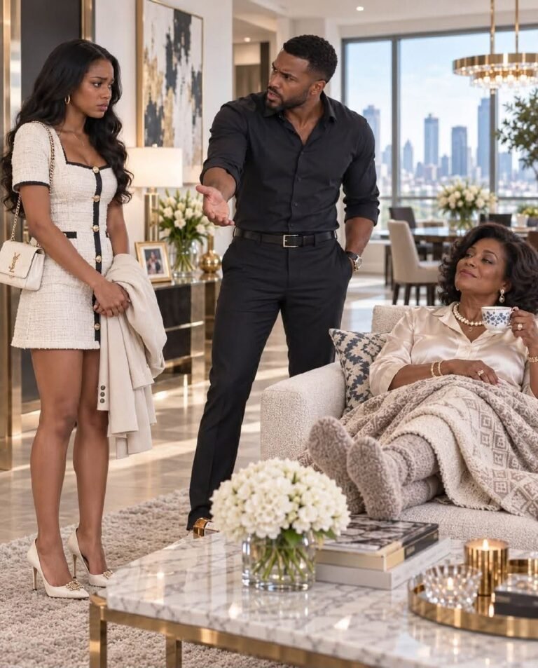 My mother-in-law was lying on my sofa, pretending she could barely walk, when my unemployed husband told me: “Either you go mop her house right now, or tomorrow we talk about divorce.”