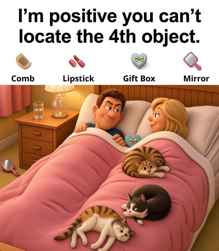 Hidden Object Brain Teaser: Can You Spot All Four Hidden Items in This Cozy Bedroom?