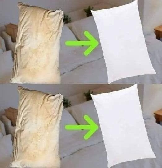 Here’s how to clean dirty bed pillows to leave them white and smelling sweet.