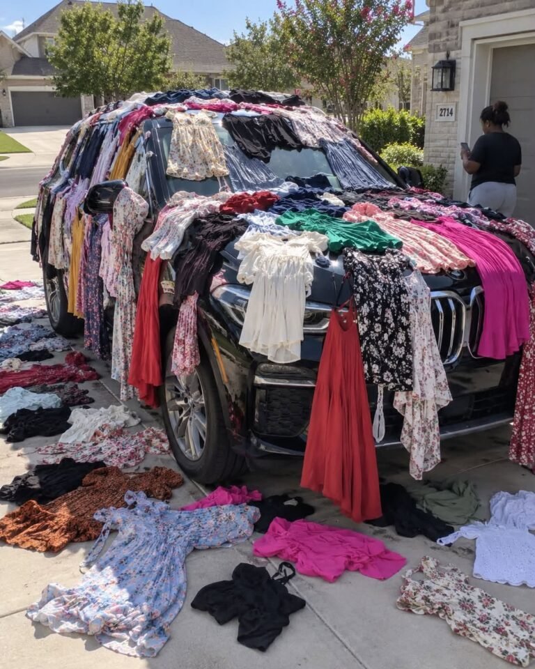 MY HUSBAND’S CAR WAS COMPLETELY COVERED IN WOMEN’S LINGERIE WHEN I WALKED OUTSIDE