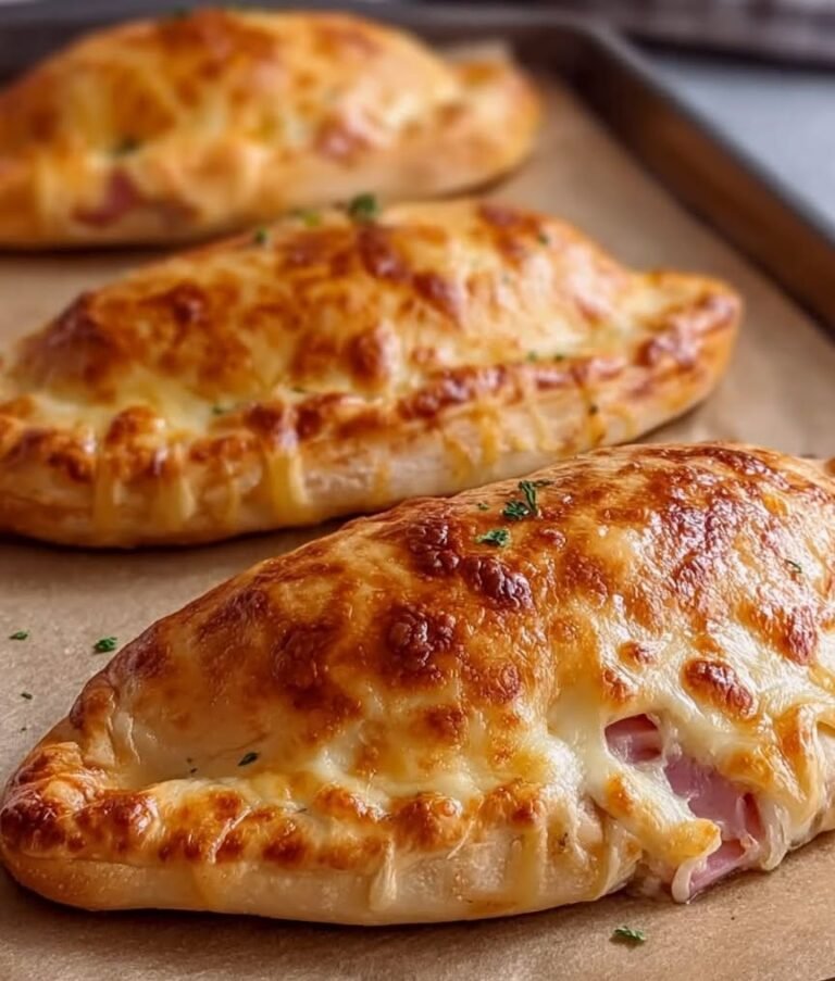 Easy Ham and Cheese Calzones