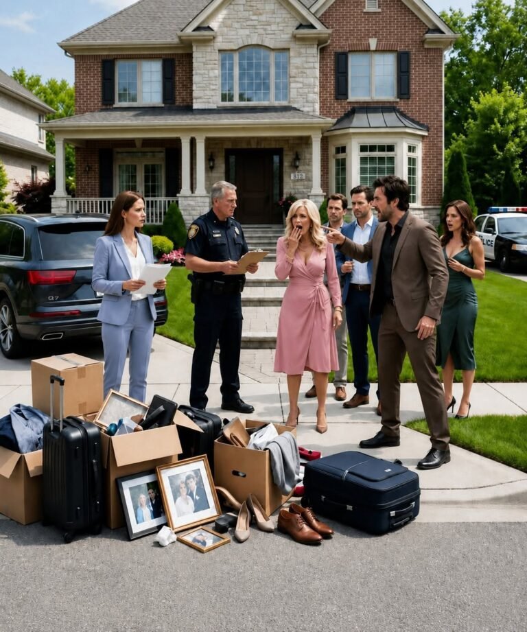 My ex-mother-in-law applauded outside the courthouse after the judge finalized our divorce, then led the family off to celebrate my embarrassment. But when they returned to the family home, their laughter stopped—the sheriff was there, their belongings were on the lawn, and the house belonged to me legally.