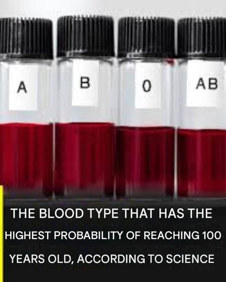 People with this blood type are more likely to live to 100 years old…